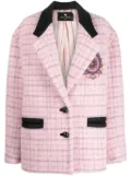 ETRO floral-embroidery virgin wool-blend coat - Pink