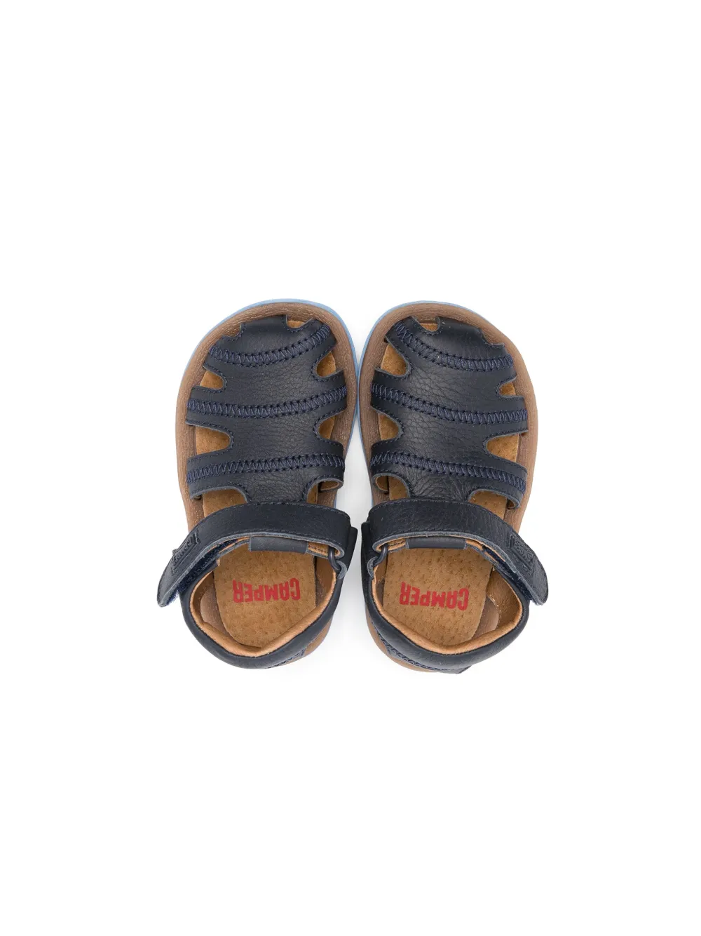 Camper Kids Bicho cut-out leather sandals Blue