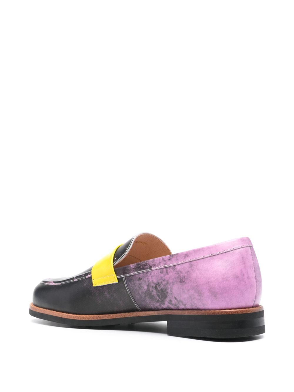 KidSuper graphic-print leather loafers Purple