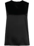 Saint Laurent keyhole-detail silk tank top - Black