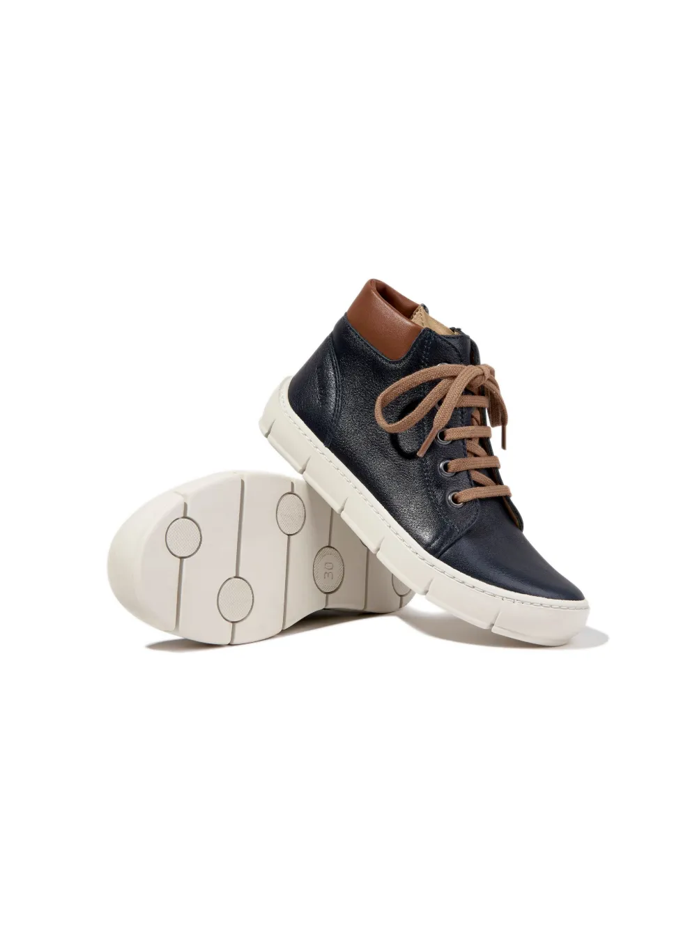 Shop Pom D'api Start Top Leather Sneakers In Blue