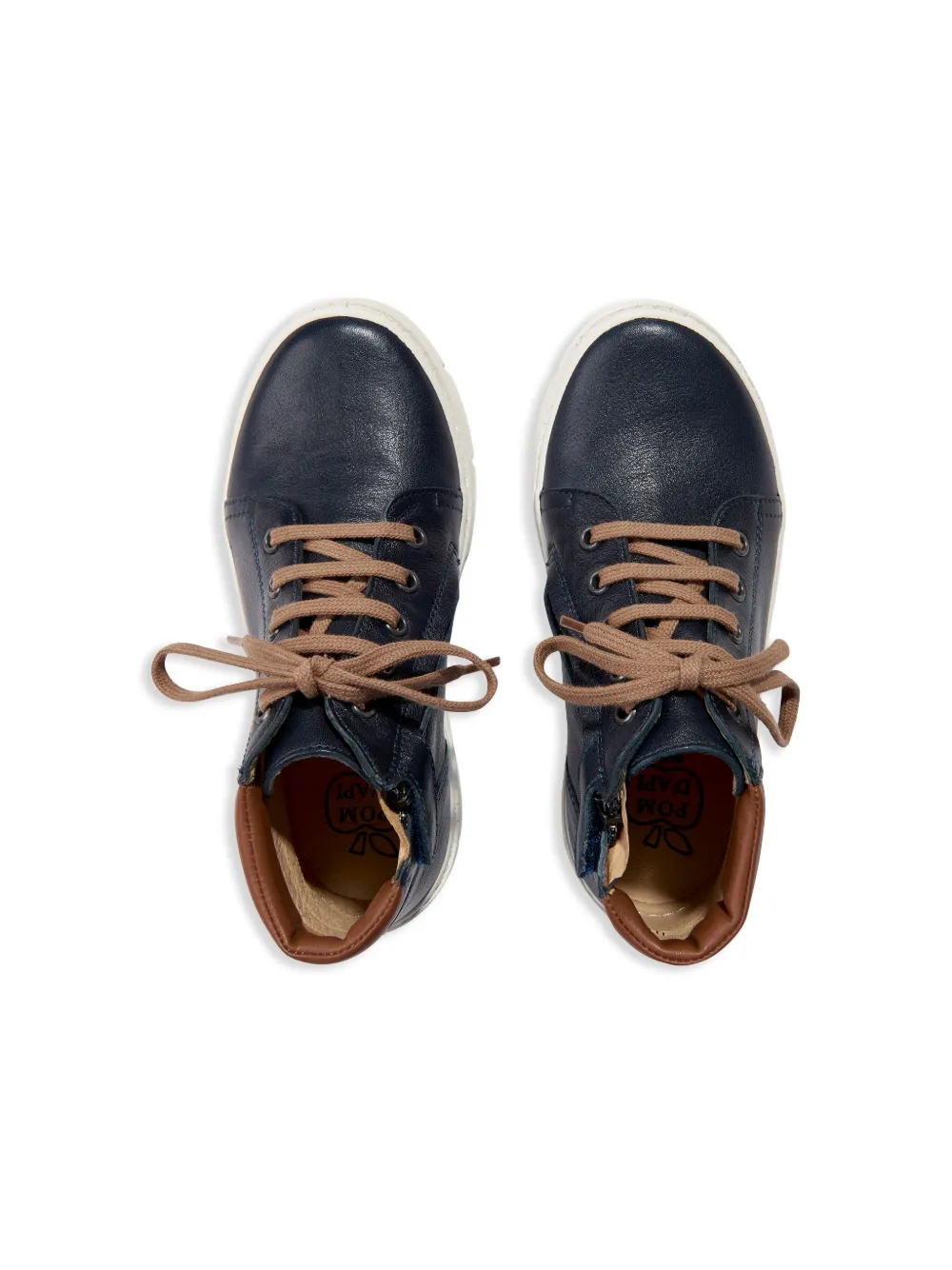 Shop Pom D'api Start Top Leather Sneakers In Blue