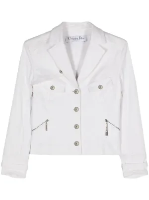 Christian Dior Pre-Owned 1990-2000s プリント クロップドジャケット