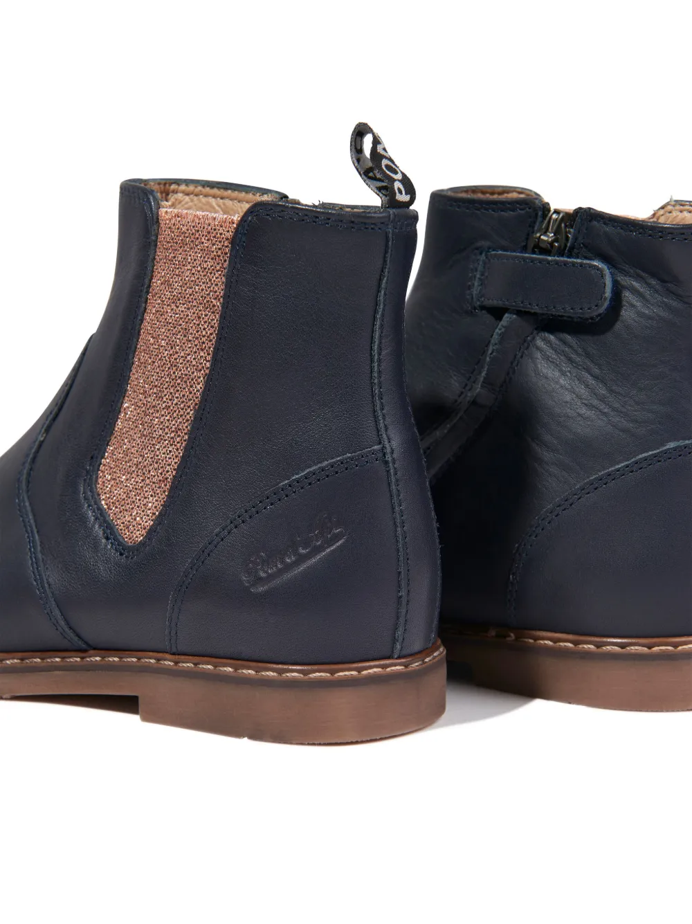 Pom D'api City Jodzip Leather Ankle Boots In Blue