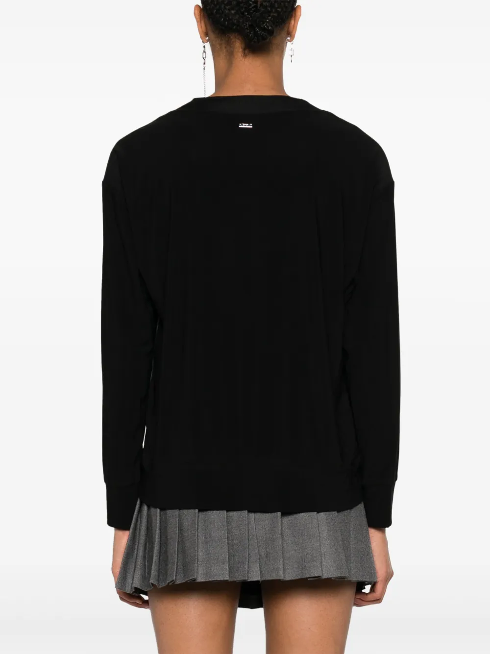 Shop Dkny V-neck Jumper In Black