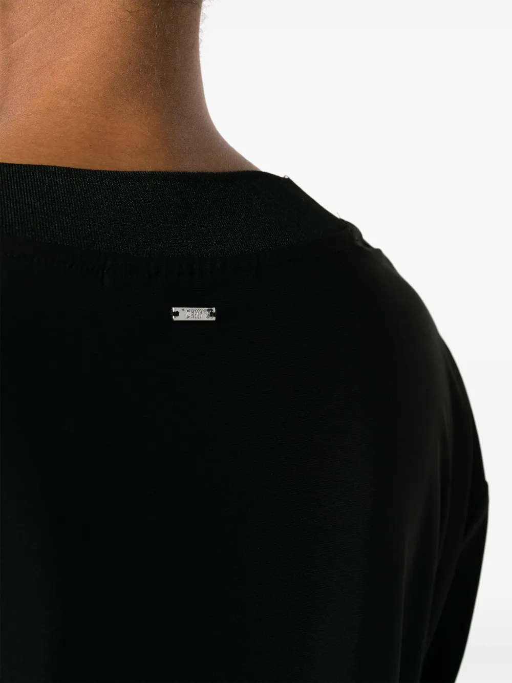 Shop Dkny V-neck Jumper In Black