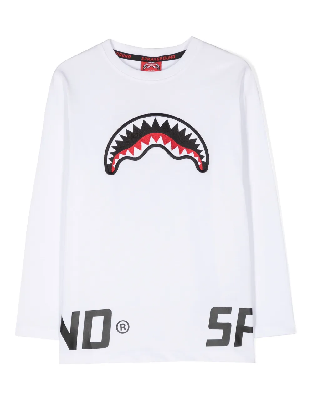 Sprayground Kid Kids' Logo-print Cotton T-shirt In White