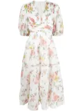ZIMMERMANN pleated midi dress - White
