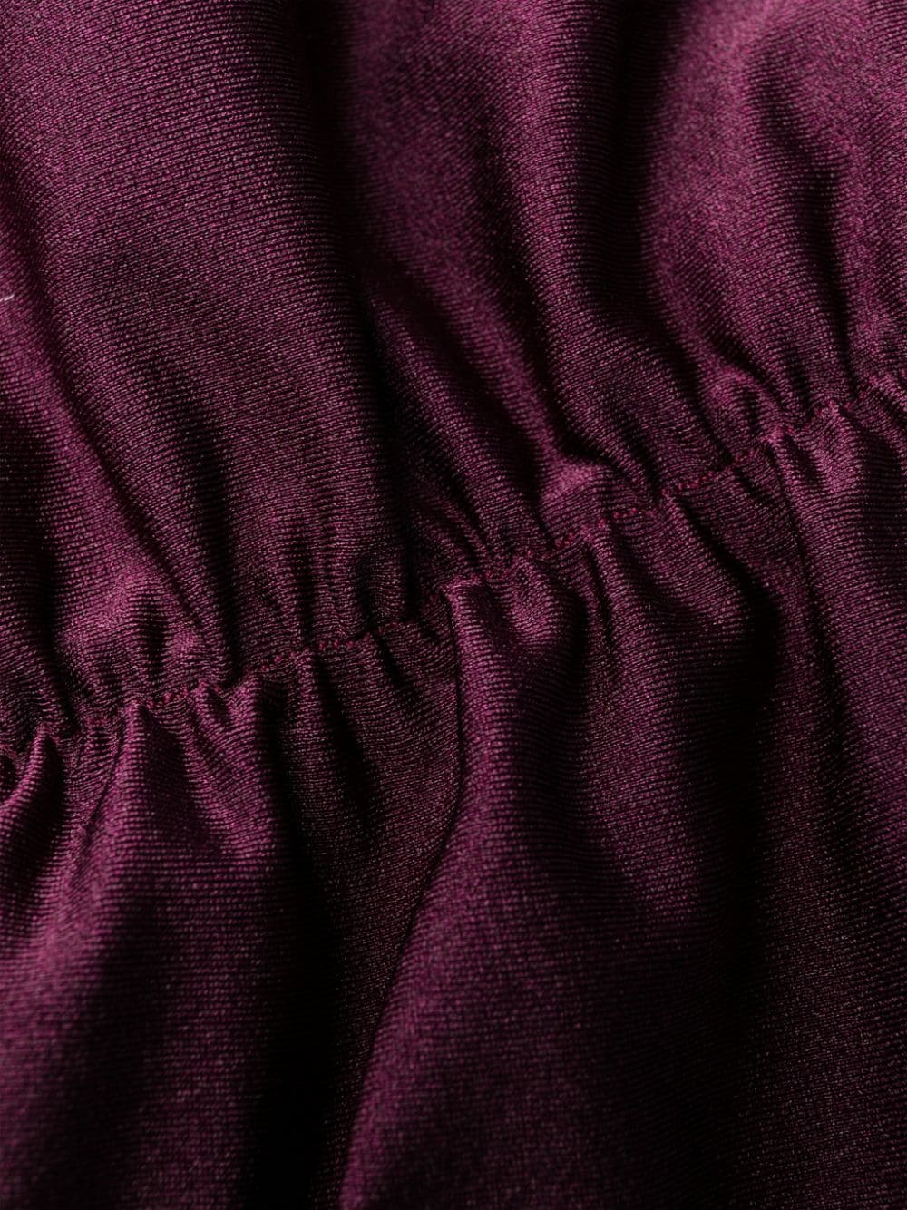 Shop Noire Swimwear Floral-appliqué Ruched Swimsuit In Purple