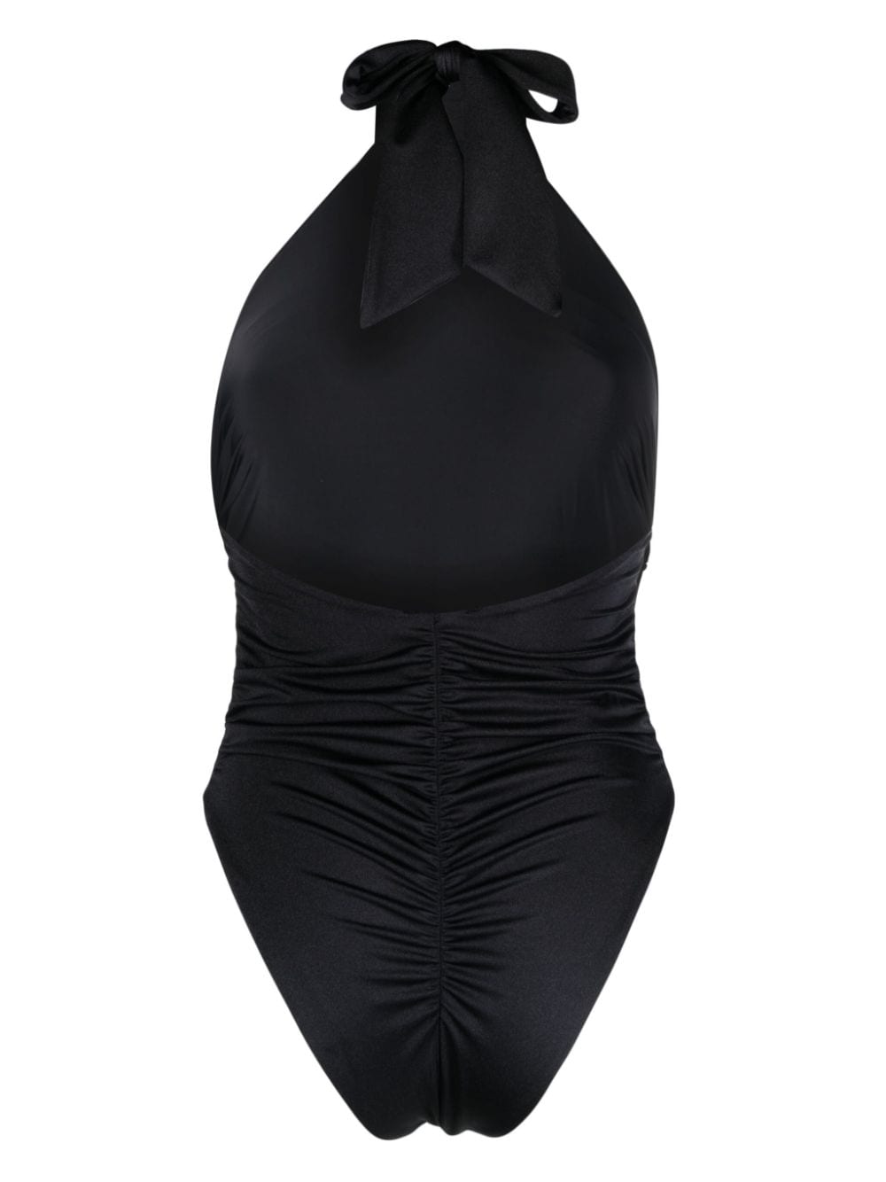 Image 2 of Noire Swimwear ruched halterneck swimsuit