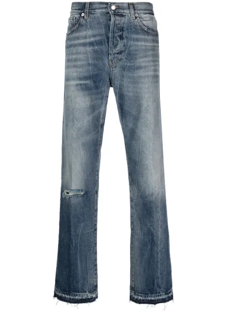 Department 5 pantalon droit à effet délavé