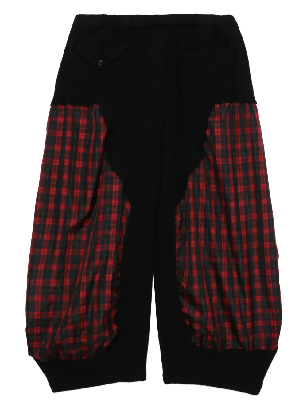 Black Comme Des Garcons tartan-check panel trousers Men