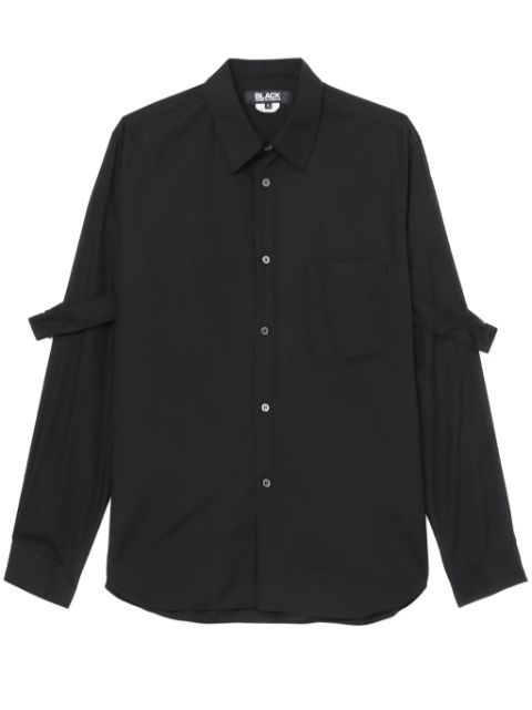 Black Comme Des Garcons buckle-detail cotton shirt Men