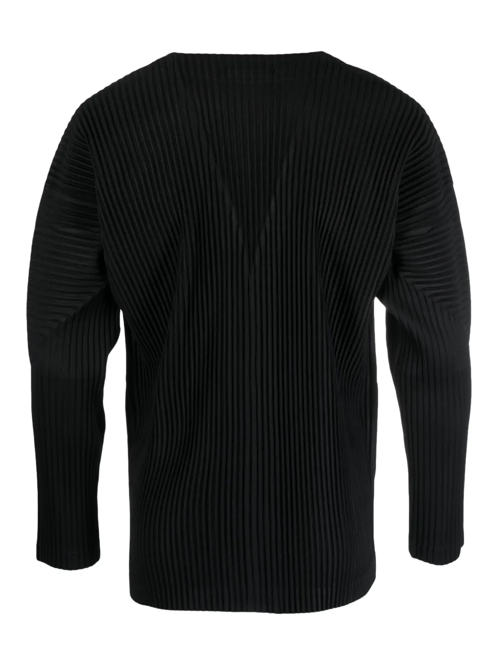 Homme Plissé Issey Miyake Basics panelled plissé cardigan - Zwart