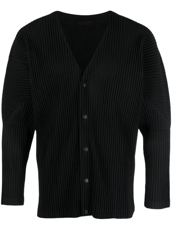 Homme Plissé Issey Miyake Basics Panelled Plissé Cardigan - Farfetch