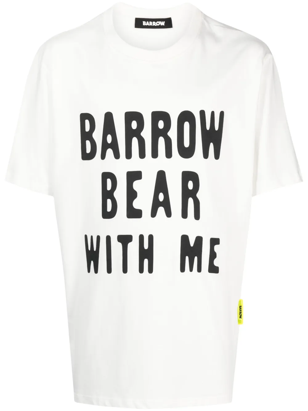 BARROW Katoenen T-shirt met logoprint Wit