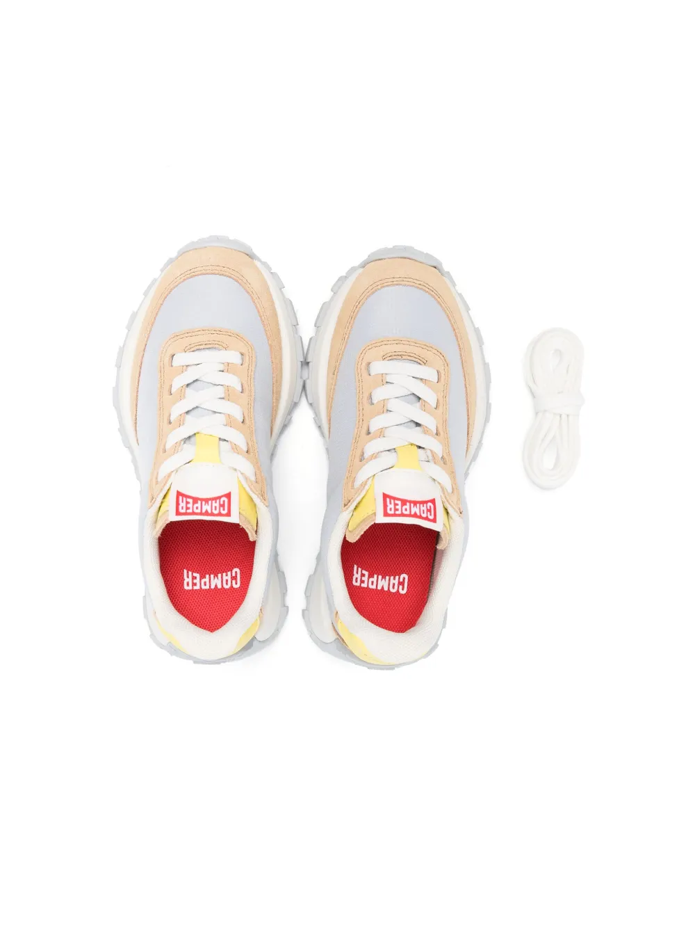 Camper Colour-block Lace-up Sneakers In Grey