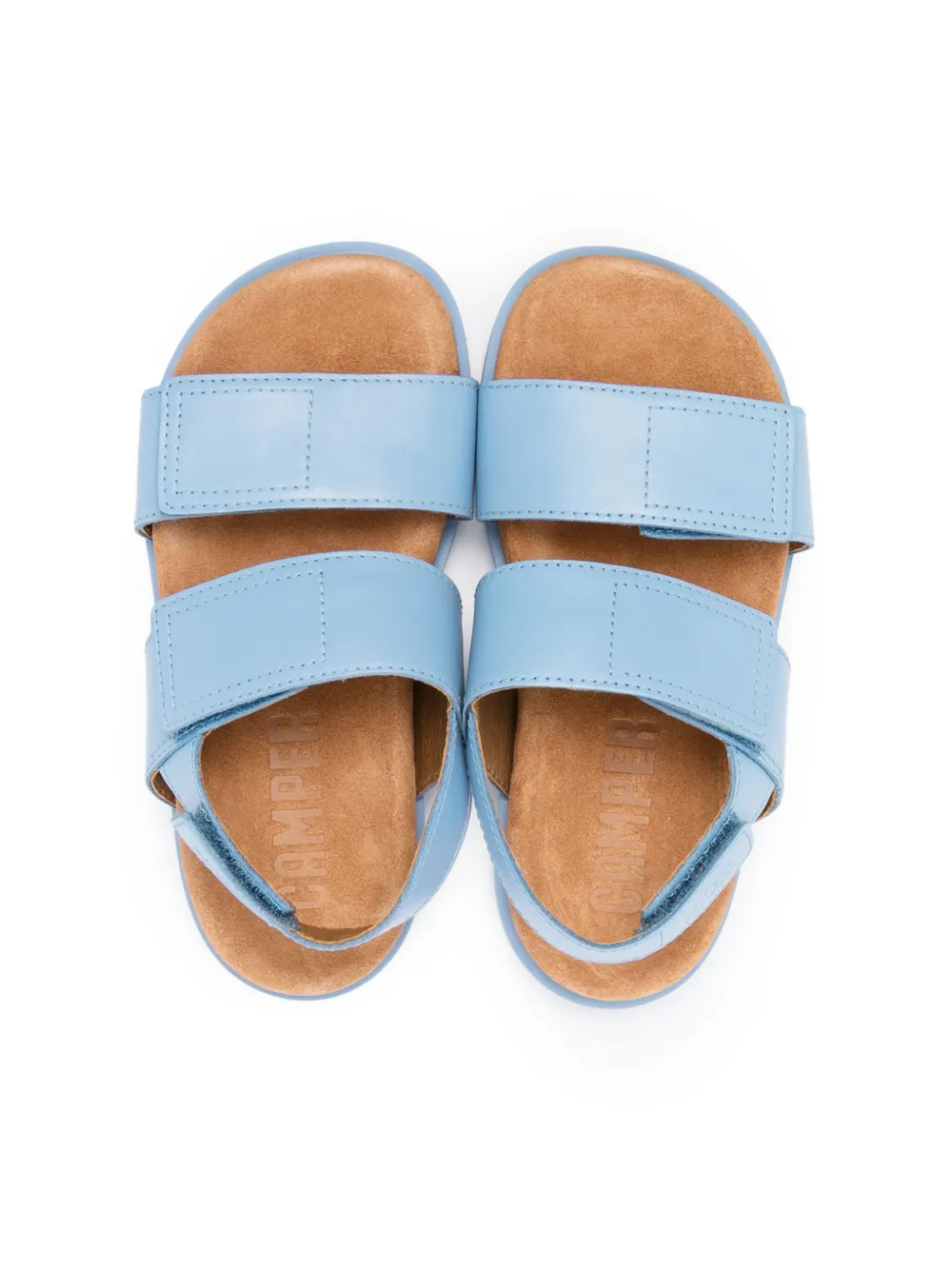 Shop Camper Brutus Leather Sandals In Blue