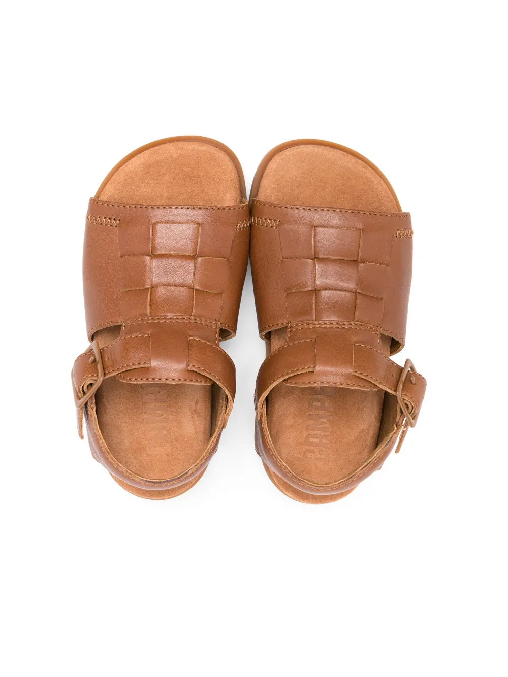 Shop Camper Brutus Buckle Sandals In Brown