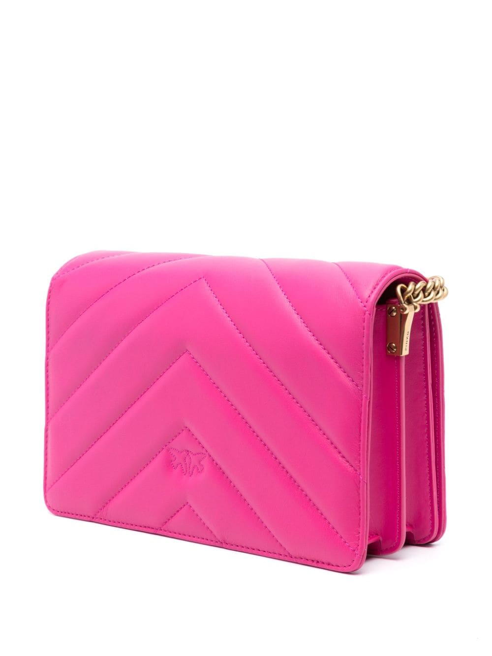 PINKO Classic Love Click quilted shoulder bag Roze