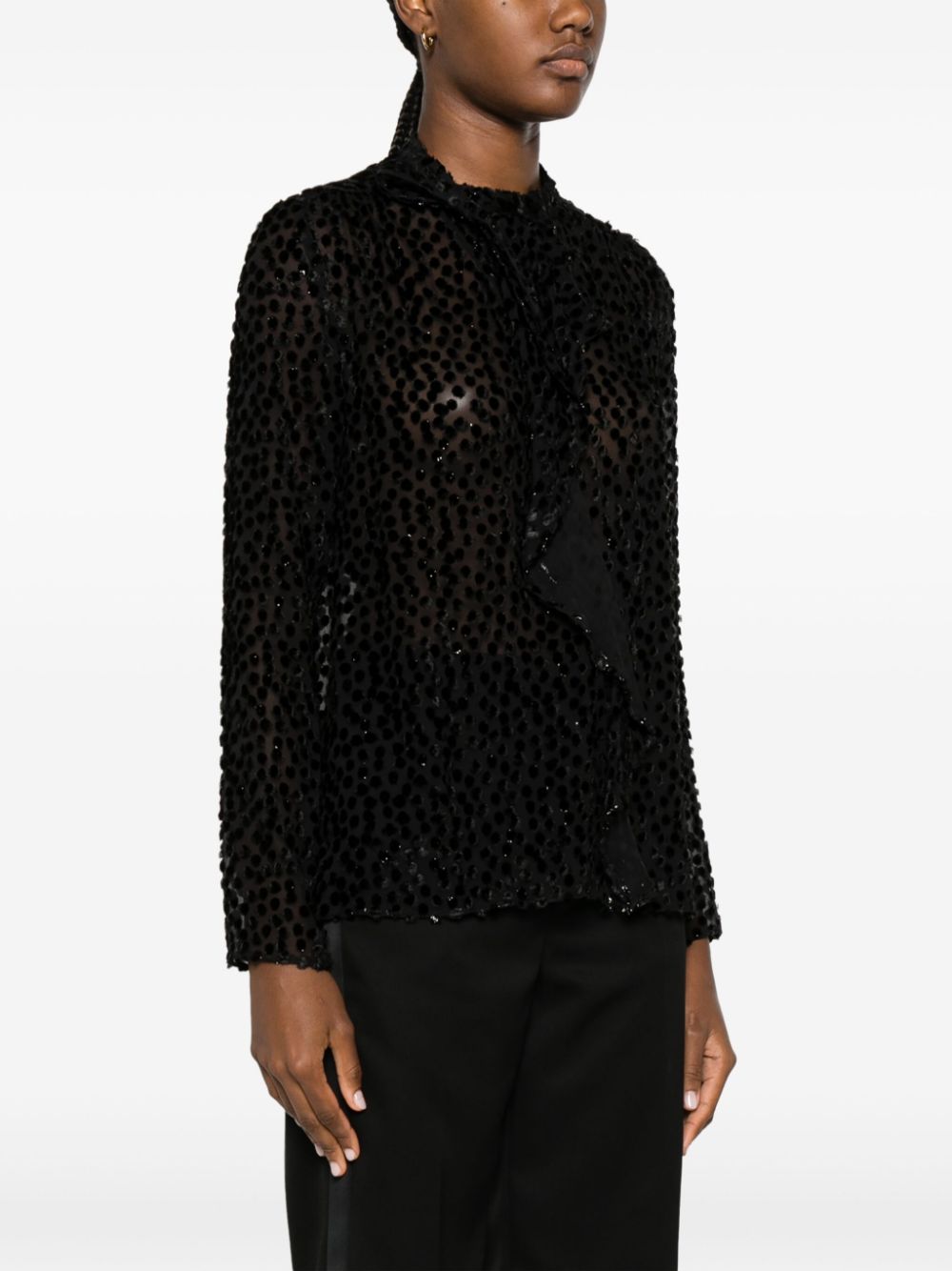 ISABEL MARANT Semi-transparante blouse Zwart