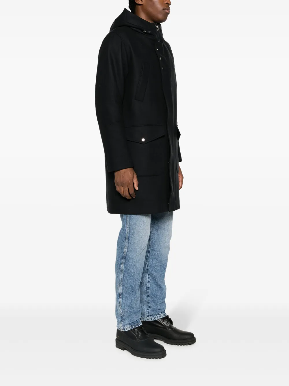 Herno Fijngeribbelde parka Bruin