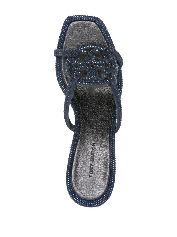 Tory Burch Miller 55mm Rhinestone Suede Sandals Farfetch