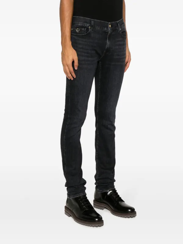 7 for all mankind black sales skinny jeans