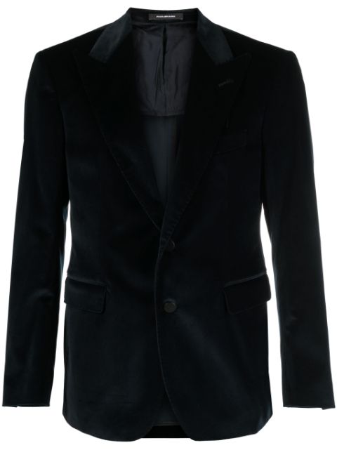 Tagliatore velvet single-breasted blazer Men