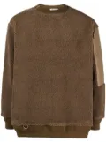 Undercover sherpa-fleece panelled jumper - Brown