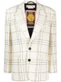 Marni checked single-breasted blazer - White