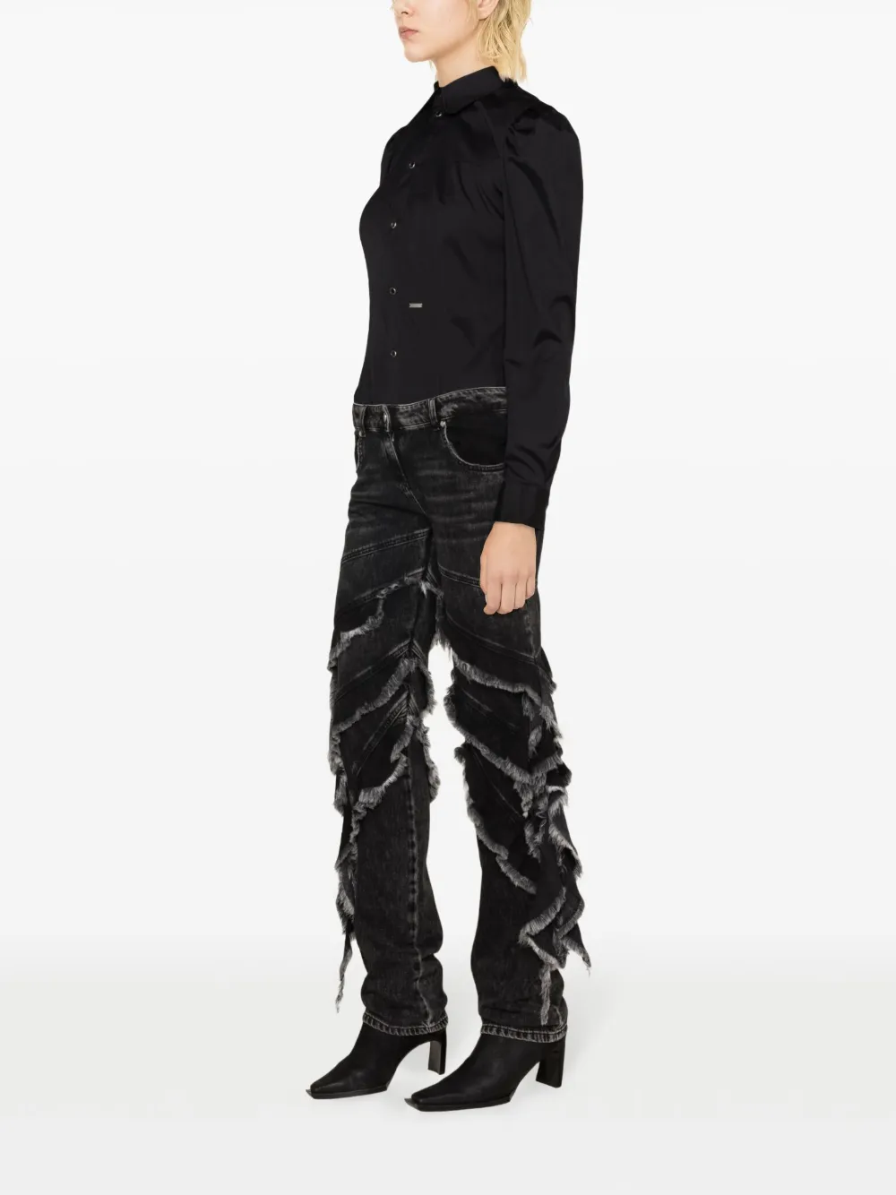 DSQUARED2 Blouse met logoplakkaat Zwart