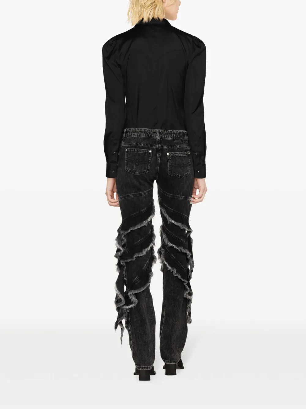 DSQUARED2 Blouse met logoplakkaat Zwart