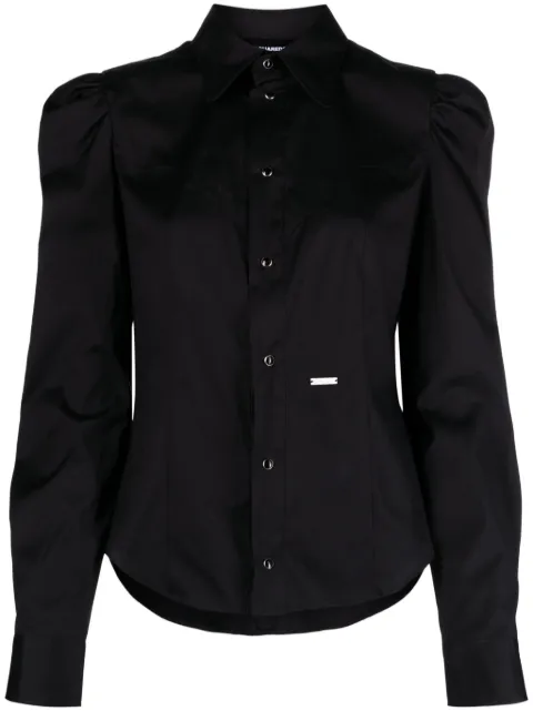 DSQUARED2 camisa estilo western con placa del logo
