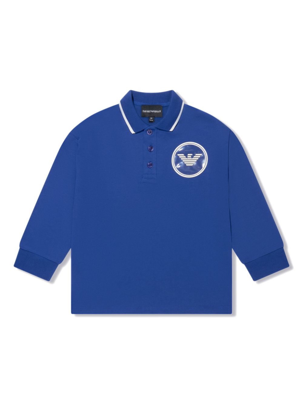 EMPORIO ARMANI LOGO-PATCH COTTON POLO SHIRT