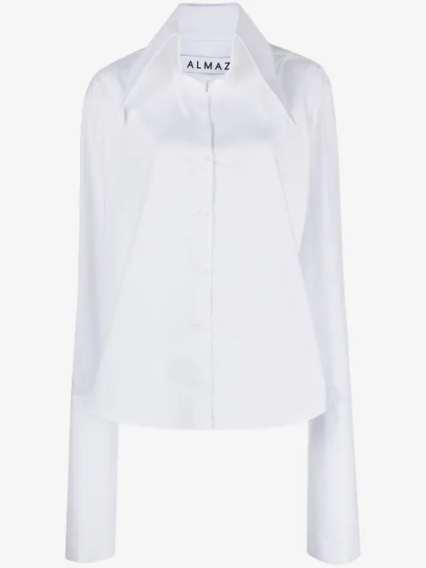 Almaz split-detail poplin-cotton shirt