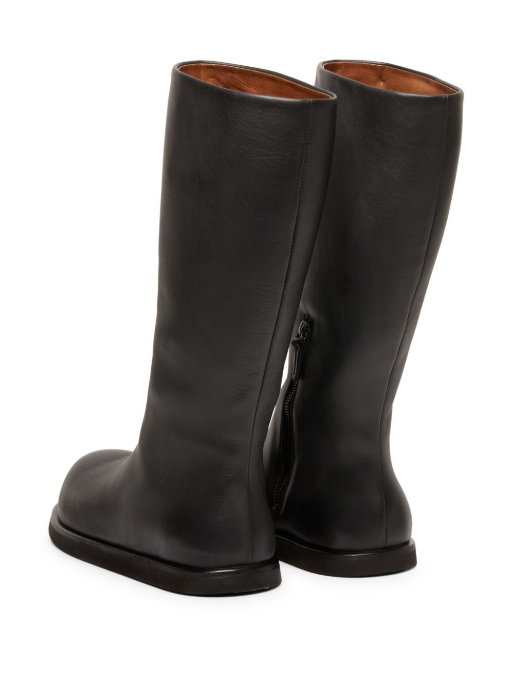 Shop Marsèll Gigante Leather Boots In Brown