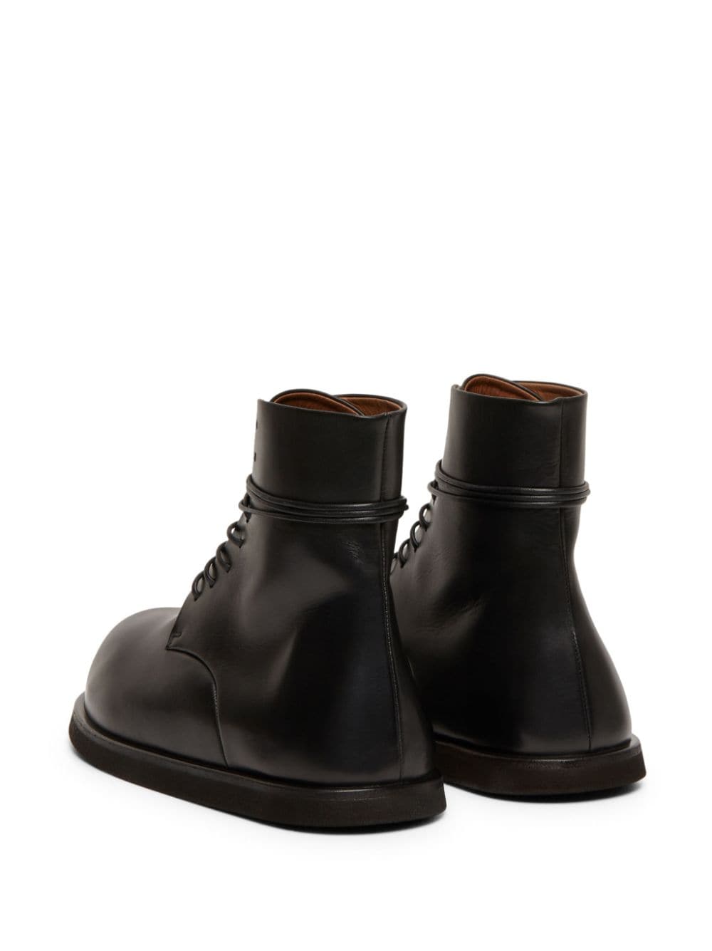 Shop Marsèll Round-toe Leather Boots In Braun