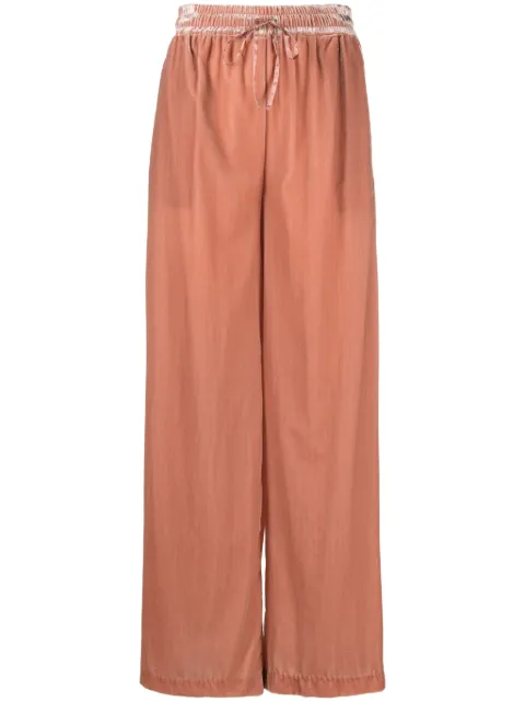 TWINSET wide-leg velvet trousers