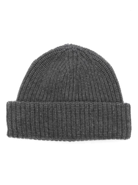 Zanone ribbed-knitted cashmere beanie