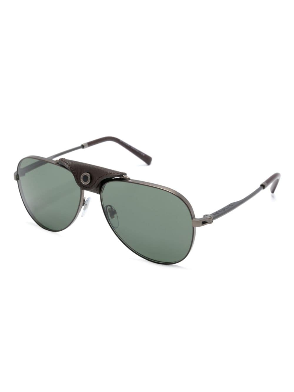 Bvlgari logo-engraved tinted sunglasses - Bruin