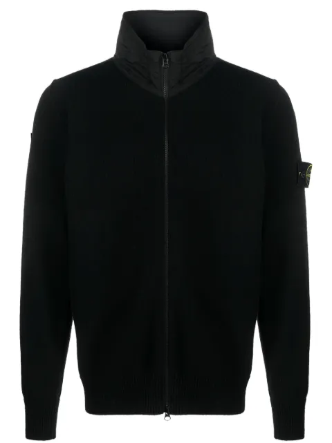 Stone Island cárdigan con parche Compass