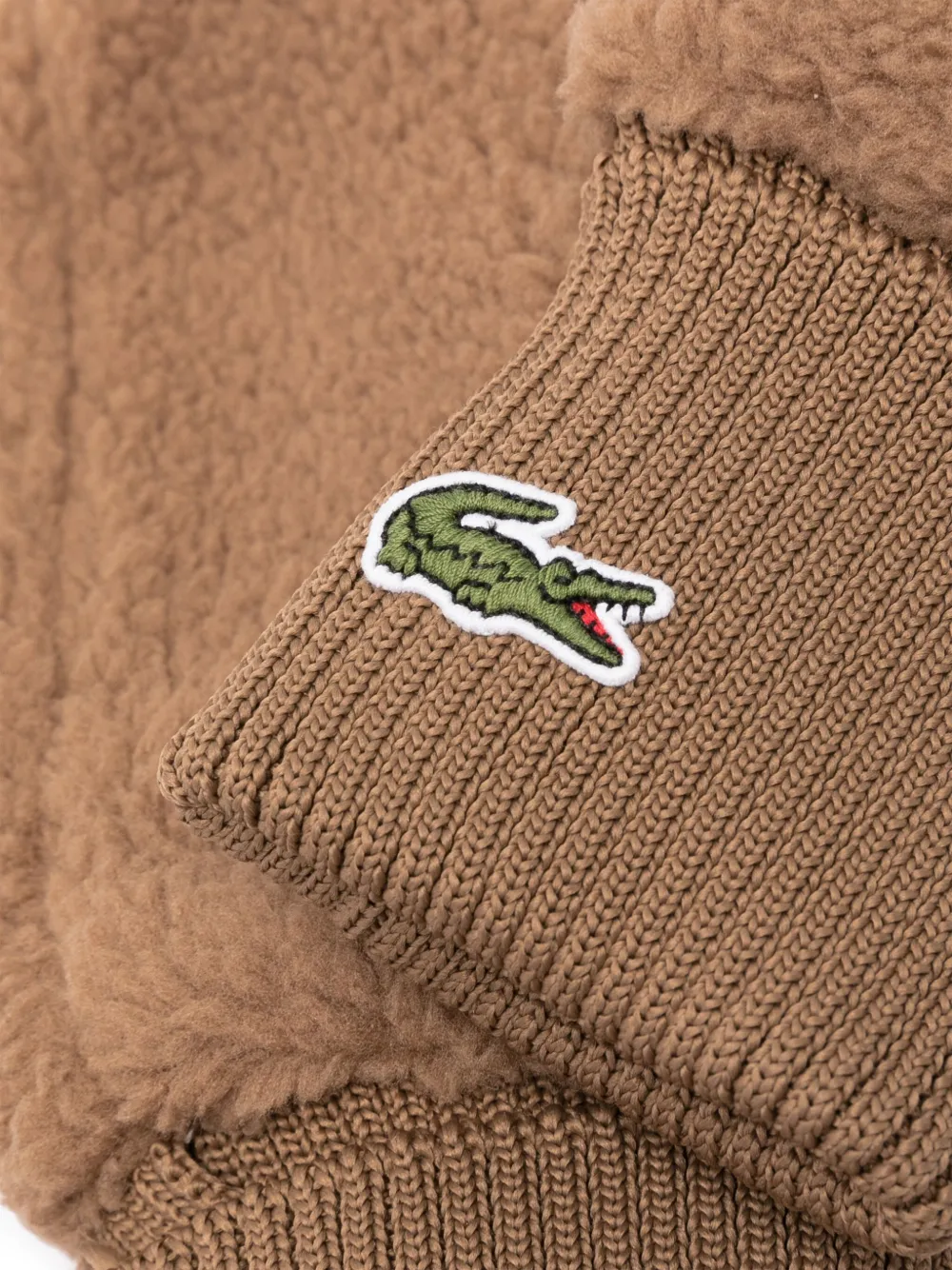Lacoste Wanten van imitatie lamswol - Beige