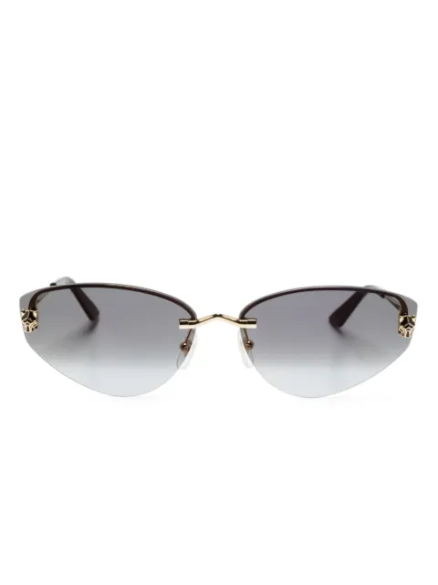 Cartier Eyewear Tiger Head-plaque geometric-frame sunglasses