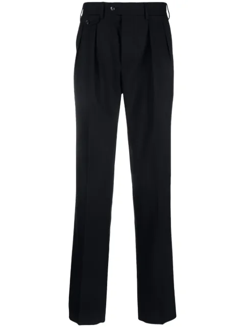 Lardini pressed-crease pleated tailored trousers