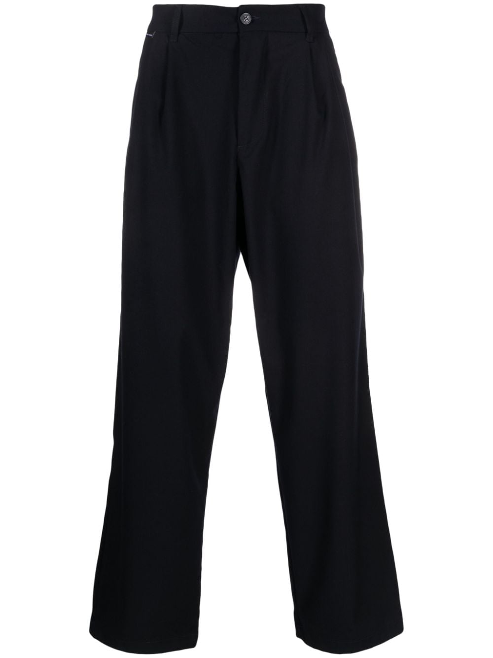 Family First Pleated Tapered Tailored Trousers In Blue