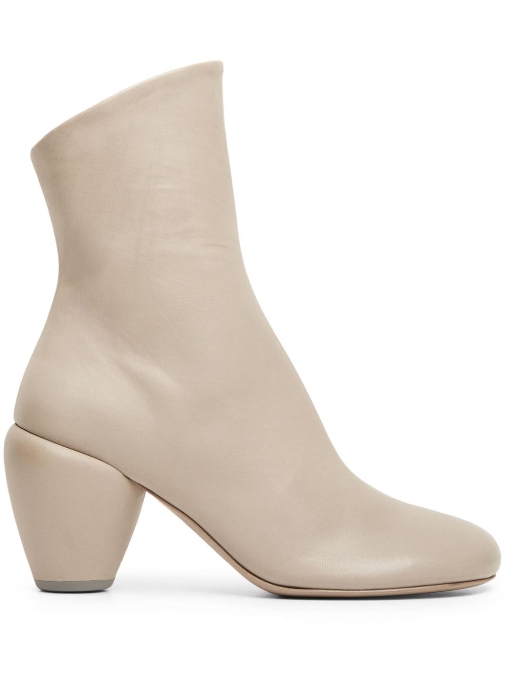 Marsèll Conotto 80mm Leather Ankle Boots In Neutrals