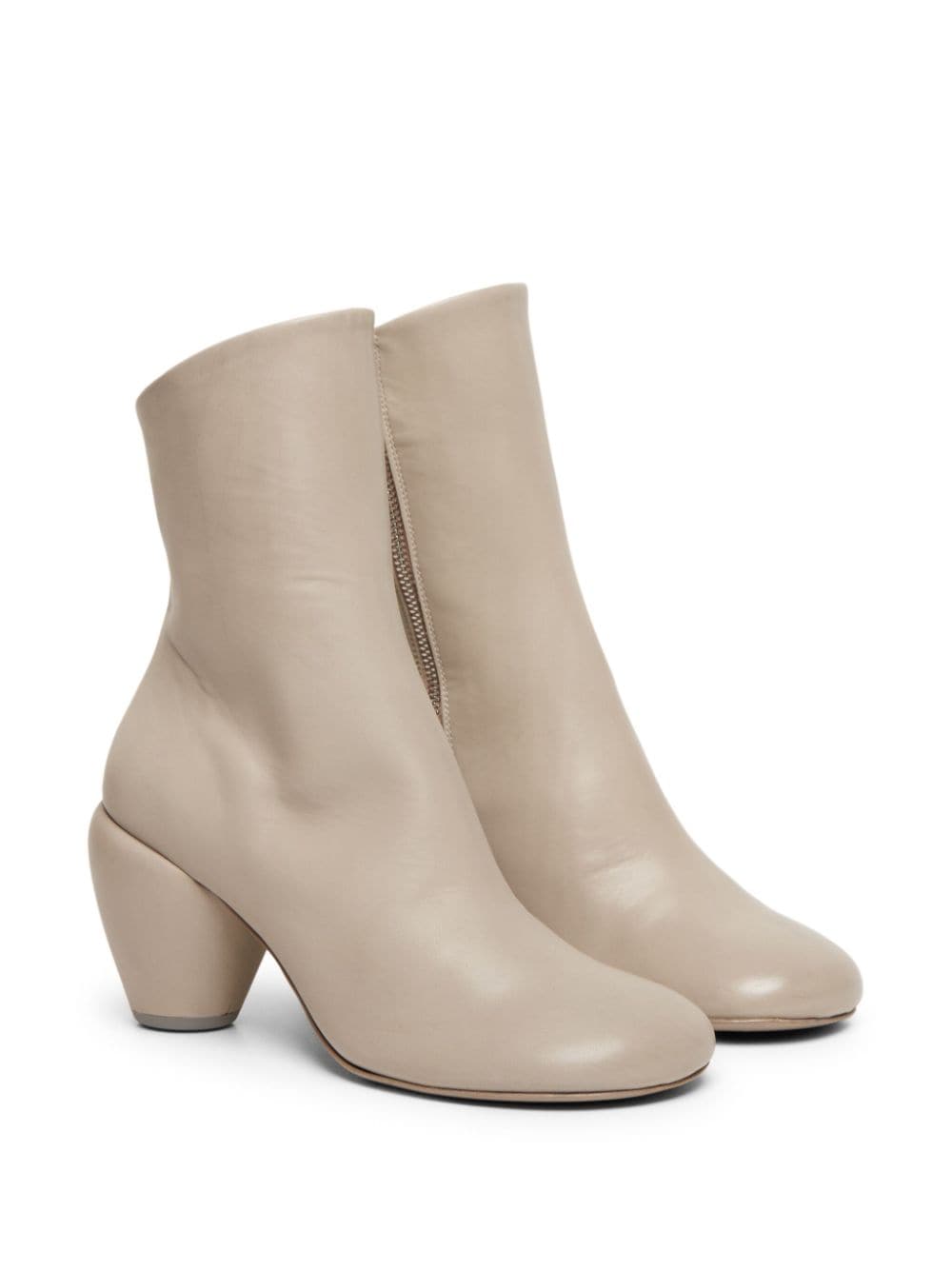 Marsèll Conotto 80mm leather ankle boots Neutrals