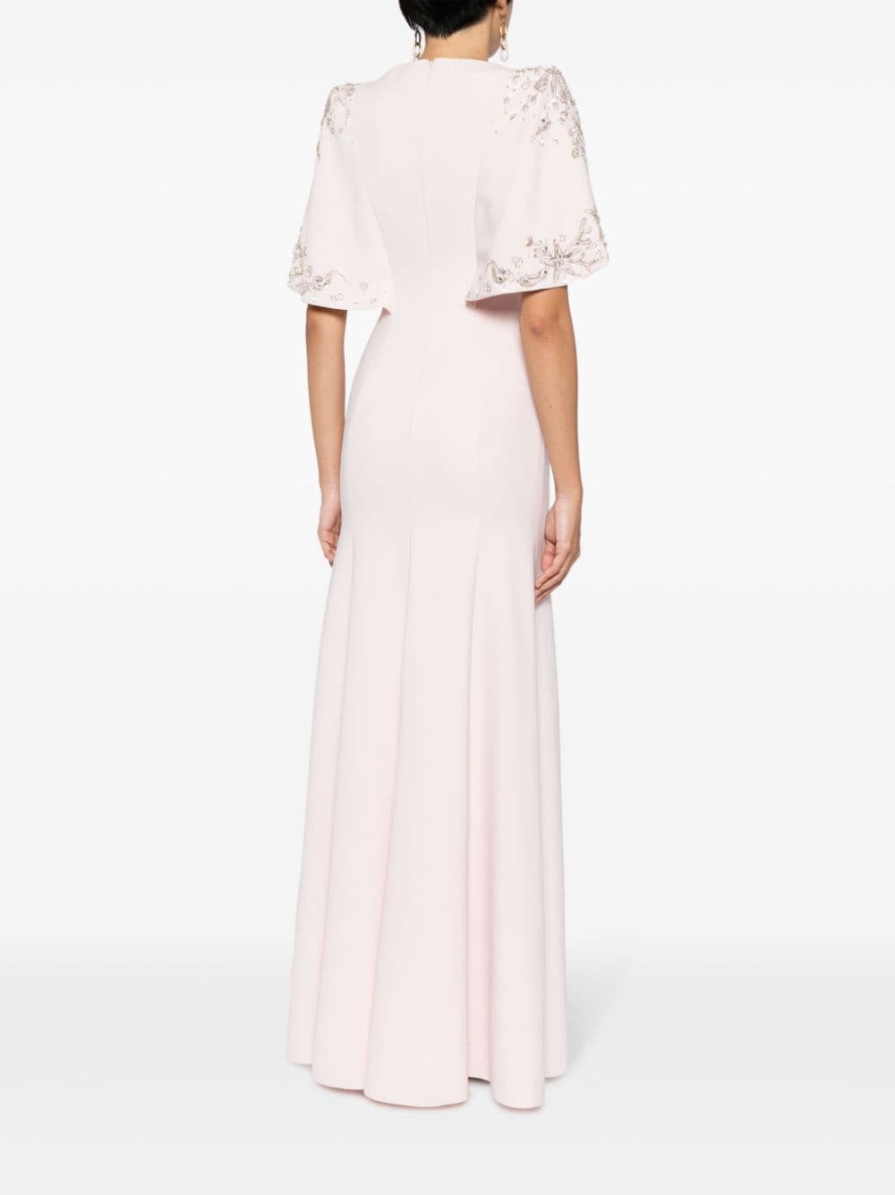 Jenny Packham Anemone maxi-jurk met kralen Roze
