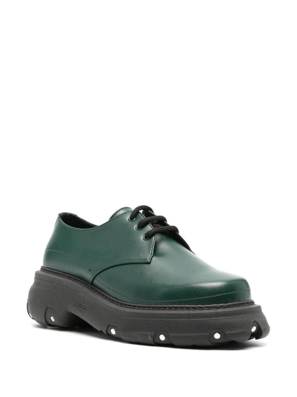 Shop Phileo 60mm Appleskin™ Platform Derby Shoes In Green